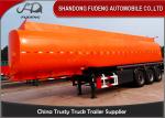 Flammable Fuel Tanker Truck 25000 L , Fuel Tank Trailer With 3 Compartments