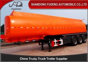 Quality Flammable Fuel Tanker Truck 25000 L , Fuel Tank Trailer With 3 Compartments wholesale