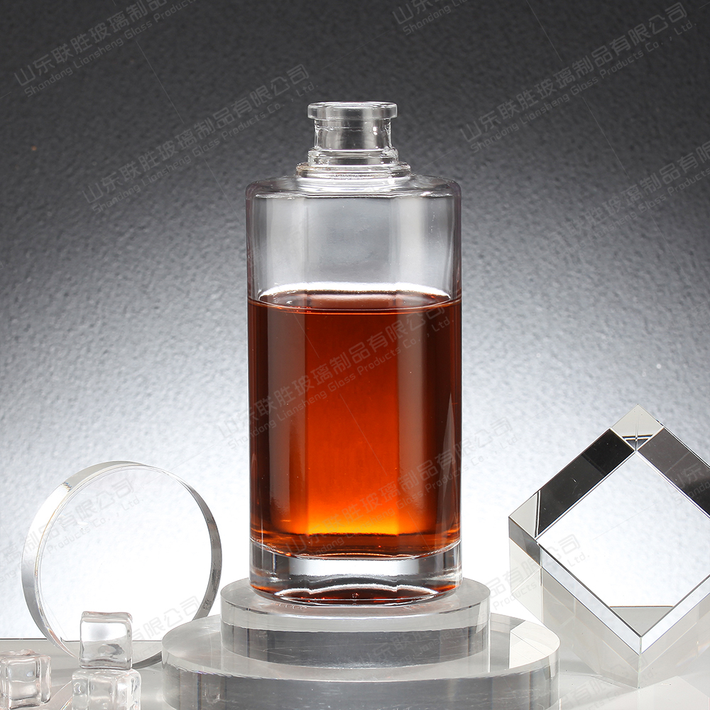 Collar Material Glass Red Wine Bottle Empty 375ml l 500ml Whisky Wine Bottle with Cork