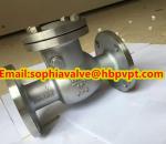CF8 stainless steel cast steel swing check valve manufacturer