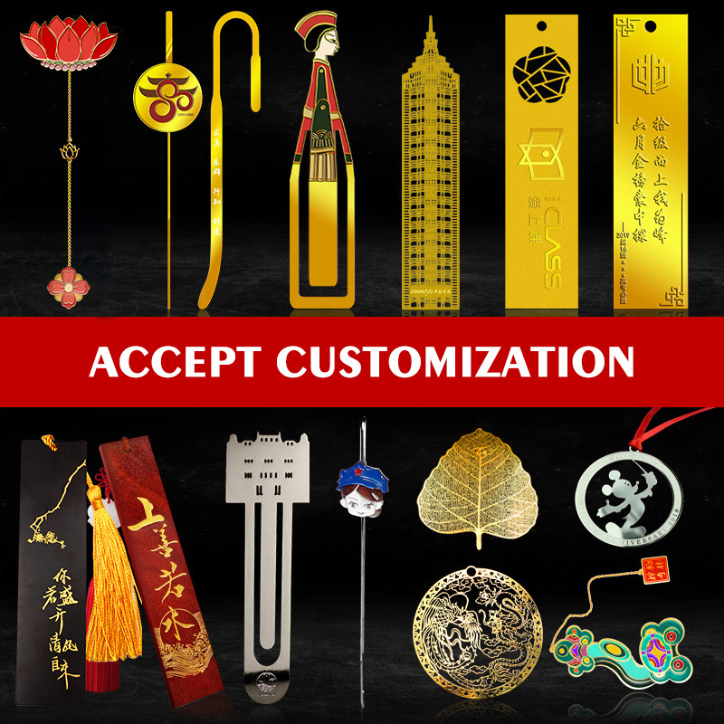 Europe and the United States Oil Painting Style Metal Tassel for Bookmark Custom