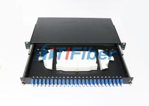 Quality Wall mounted 24 Port Fiber Optic Terminal Box LC Duplex Fiber Adapters wholesale