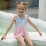 Fish Scales Printed Girls Swimming Suits Split Bikini Girls Swimming Skirt