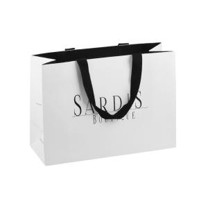 Quality OEM Clothing Paper Packaging Bags With Ribbon Handle 40 X 12 X 30cm wholesale