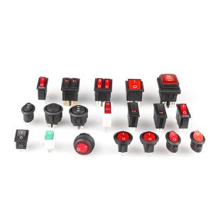 Quality 16A 120V Snap-in Round Miniature AC Rocker Switches wholesale