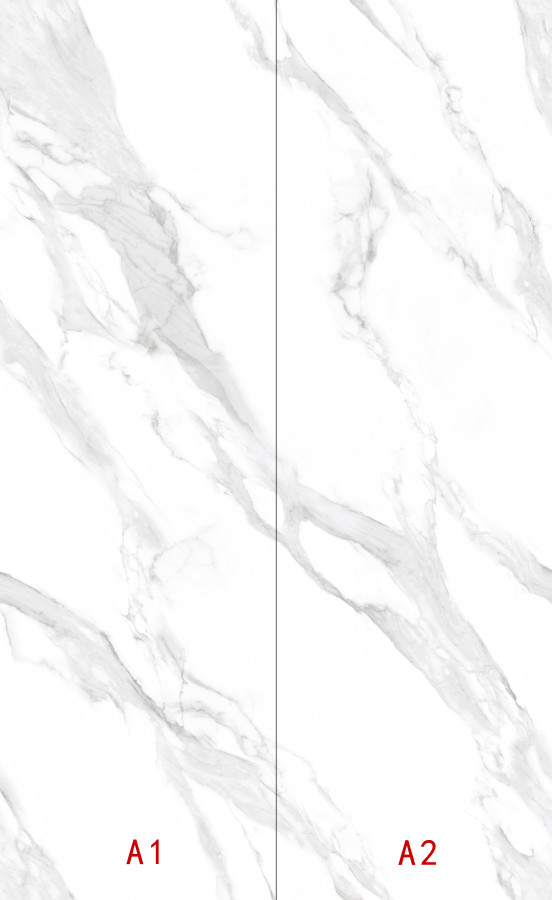 Big Size Marble Look Porcelain Tile Newest Design High Quality Carrarra White Marble Porcelain Slabs Floor Tiles80*260cm