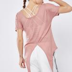 New Arrival Women Short Sleeve Body Shaping Cool Dry Exercise Running Sports T