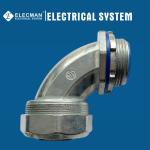 90 Degree Type Zinc Liquid Tight Connector 1-1/4" With Insulated Throat