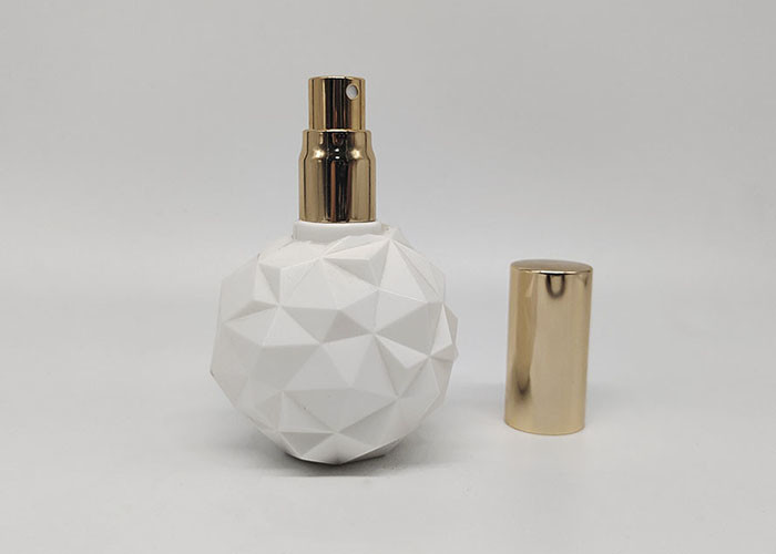 50ml Empty Custom Cosmetic Bottles White Color Round Shape Plastic PET