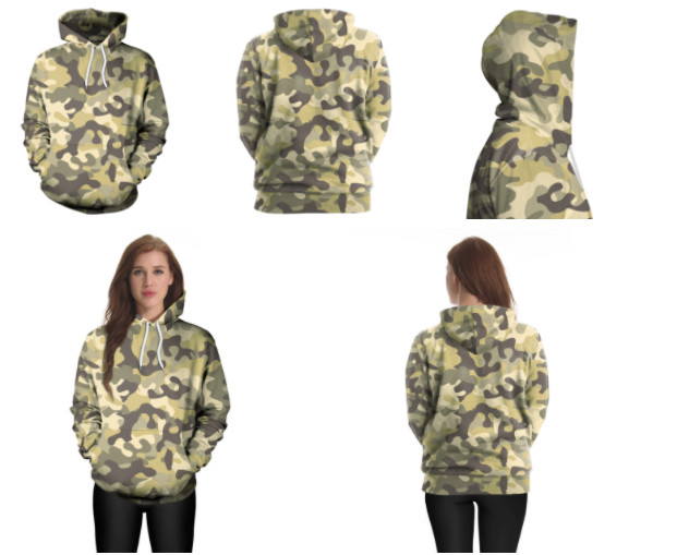 Oversized Printed Womens Camo Tracksuit