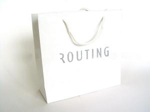 Quality Custom Recycling White Paper Shopping Bags with Handles wholesale