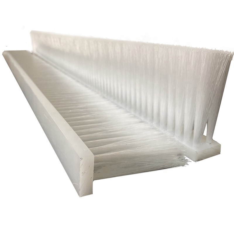 White Plastic Straight Wire PP Slat Brush For Cement Mixer