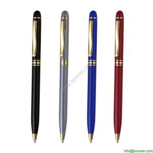 Quality slim twist metal promotional hotel pen, hotel ballpoint pen wholesale