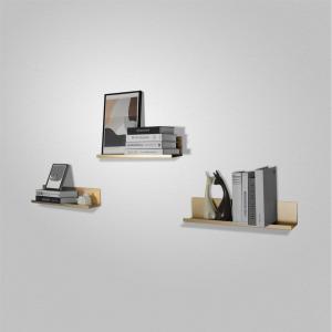 Quality Floating Golden Aluminium Wall Shelves Decorative 550mm For Bedroom wholesale