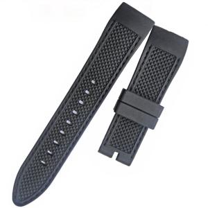 Quality Adjustable 22x20mm Mens Rubber Watch Bands Steady Stitching wholesale
