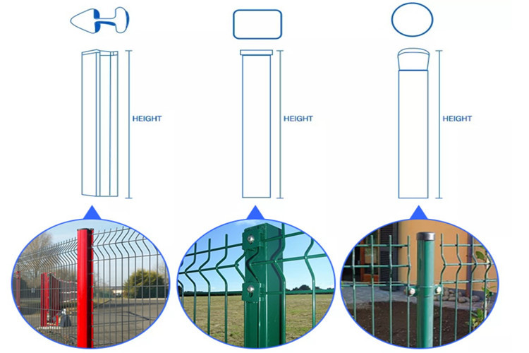 2m Tall 50x200mm Galvanized PVC Coated Welded Wire Mesh Fence
