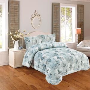 Quality Flower Printed Microfiber Bed Sheet Microfiber Comforter Cover Queen Size Easy Care wholesale