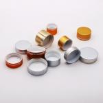 Screw Top 38mm Plastic Bottle Caps Metal Jar Lids Gold Aluminum Shell OEM