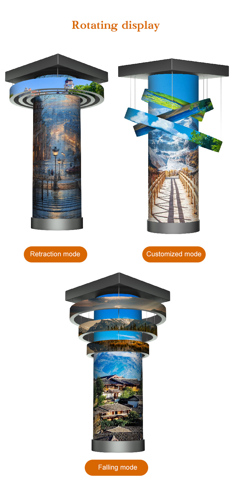 Indoor Flexible Moving LED Screen Video Wall Customization Lifting Bendable Led Screen