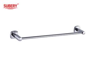 Quality Brass Single Towel Bar Holder Bathroom Accessories Chrome OEM Brass Base Square With Curve wholesale