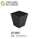 100mm high factory price plastic sofa feet gold supplier for plastic furniture