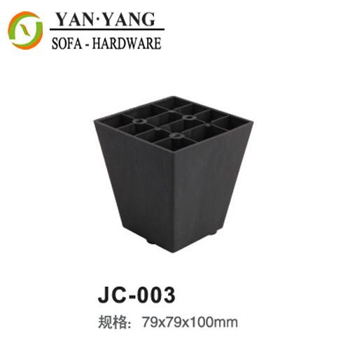 100mm high factory price plastic sofa feet gold supplier for plastic furniture