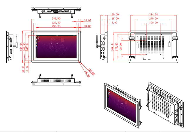 13.3-Inch Slim Linux Screen for Retail Interfaces and Public Information Systems