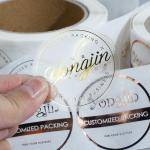 Clear Self Adhesive Food Labeling Stickers Foil Stamped