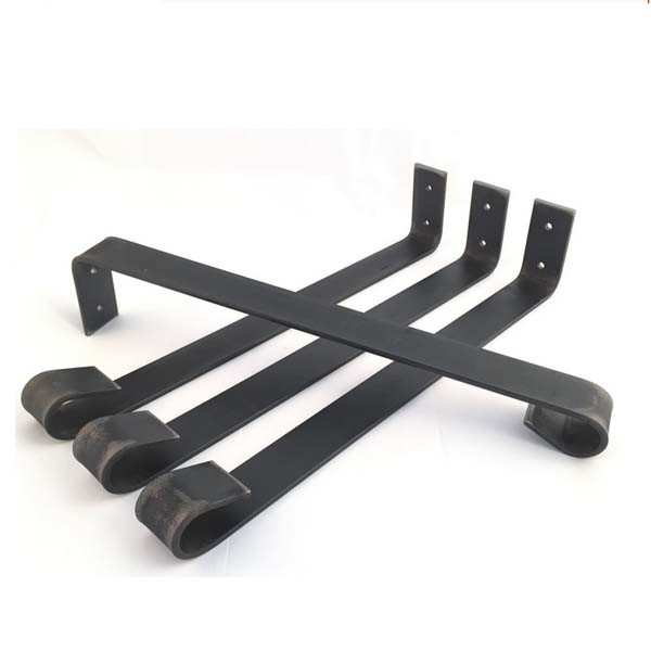 Matte Right Angle Corner Brace Titanium Stainless Shelf Lip Bracket