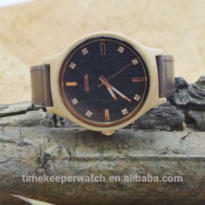 Quality custom wood watches ladies 2015 , wooden bamboo and leather watches oem wholesale