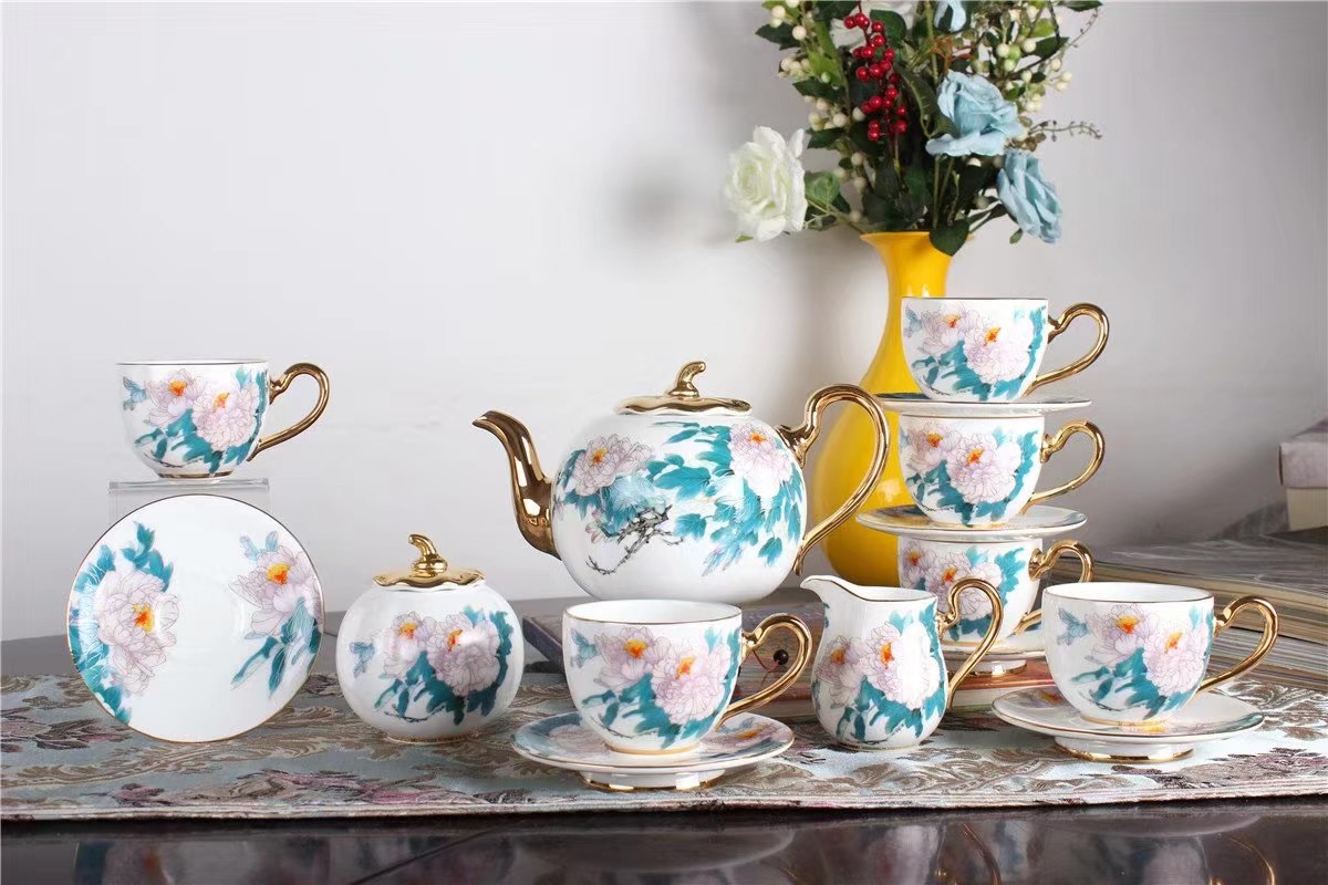 1500ml 24K Matte Bone China Breakfast Set