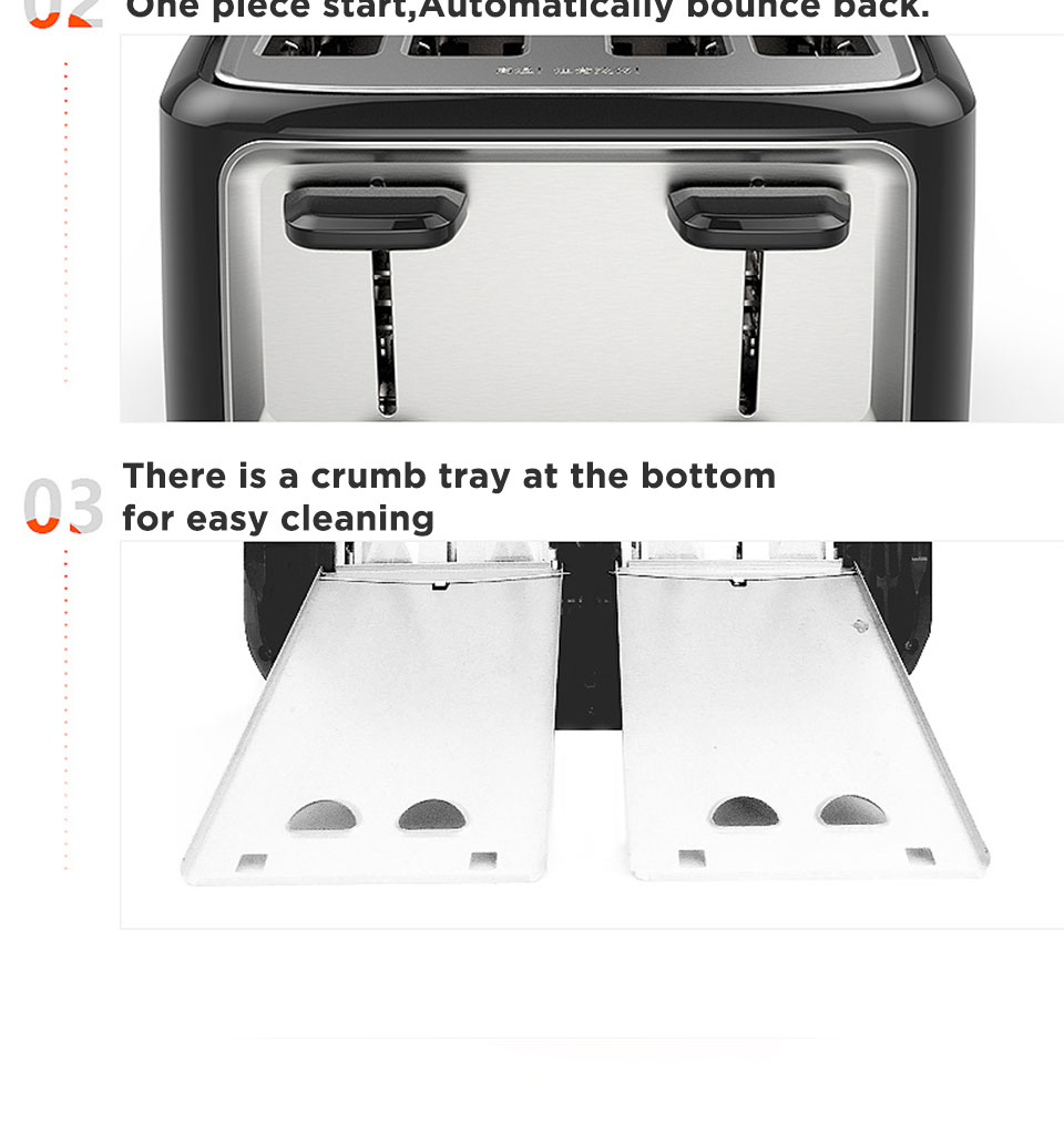 Household Automatic Baking Breakfast Machine Toast Sandwich Grill 4 Slice Pancake Stainless Steel Electric