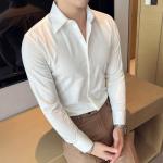 Weaving method woven 100% Cotton Business Dress Button Down Casual Shirts For