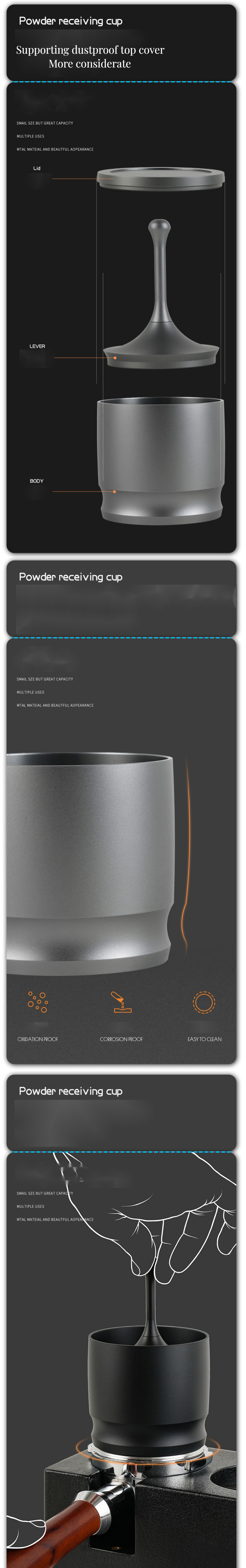 Unisex Aluminum Alloy Cup for Coffee Machine Minmalist Design Style Customize Logo Acceptable