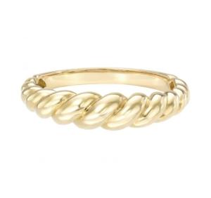 Quality Stunning Baroque 14K Gold Gradient Twist 925 Sterling Silver Women's Ring Tarnish Free Jewelry wholesale