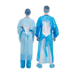 Quality AAMI PB 70 Disposable CPE Gown , CPE Isolation Gown for operation room wholesale