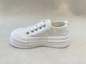 Quality Fashion White Platform Sneakers Mesh Upper 2024 Summer Lacing And Leisure wholesale