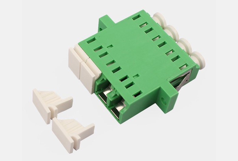 700 Quad LC Adapter Green LC To LC Coupler Single Mode / Multimode