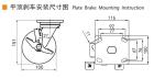 4 Inch Heavy Duty Casters 750kg Load Plate Mount Caster Wheels 784-26