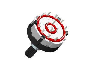Quality 26mm Electronic Rotary Switch Multiple Positions For Channel Control wholesale
