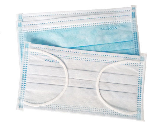 Light Blue Medical Face Mask 4 Folder Comfortable Design For Cough Germs Illness