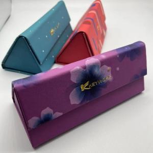 Quality Bespoke Pattern Eyewear Foldable Sunglasses Case Triangular Pressure Resistant wholesale