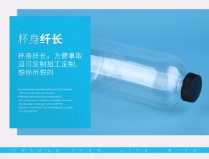 China 350ml Clear Plastic Bottles PET beverage drinking water  with cap on sale