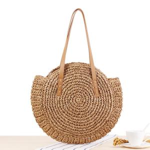 Quality Portable Net Crochet Handmade Straw Woven Bag wholesale