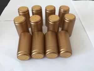 Quality Wholesale hot sale PVC Shrink Sleeve Capsule for Olive Oil Bottle Cap gold color capsule for wine bottle wholesale