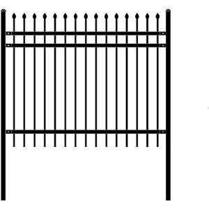 Quality Galvanized 6ftx8ft Anti Rust Security Steel Metal Wrought Iron Fence wholesale