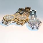 3bar Waterproof Alloy Quartz Watch 38mm Luxury Diamond British
