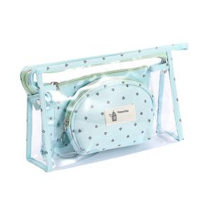 Quality Travel PVC Cosmetic Bag Zipper Seal Clear Makeup Bag Set wholesale