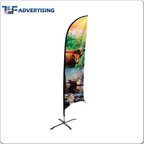Polyester Fabric Custom Flag Banners , Roadside Advertising Banners Fiberglass