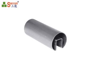 China Single Oval Slot 304 Ss Tubing Balcony Railing Welded Pipe For Handrail on sale